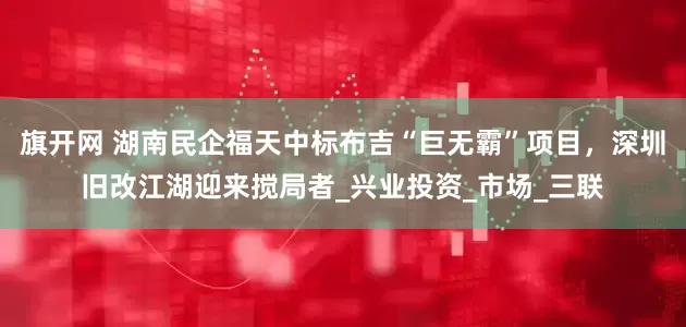 旗开网 湖南民企福天中标布吉“巨无霸”项目，深圳旧改江湖迎来搅局者_兴业投资_市场_三联